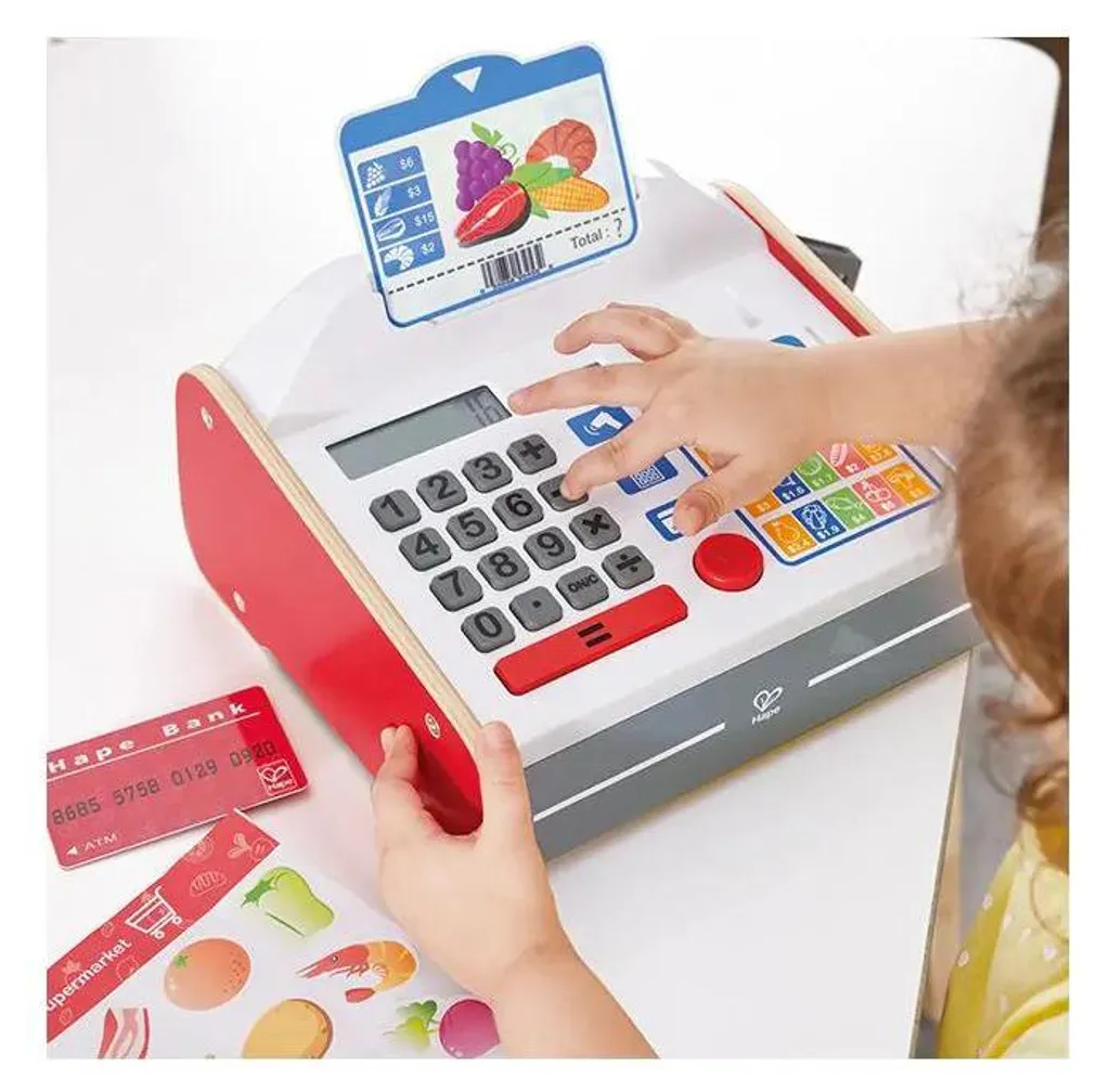 Caisse Enregistreuse Interactive Hape en Bois Durable pour Apprendre - 2