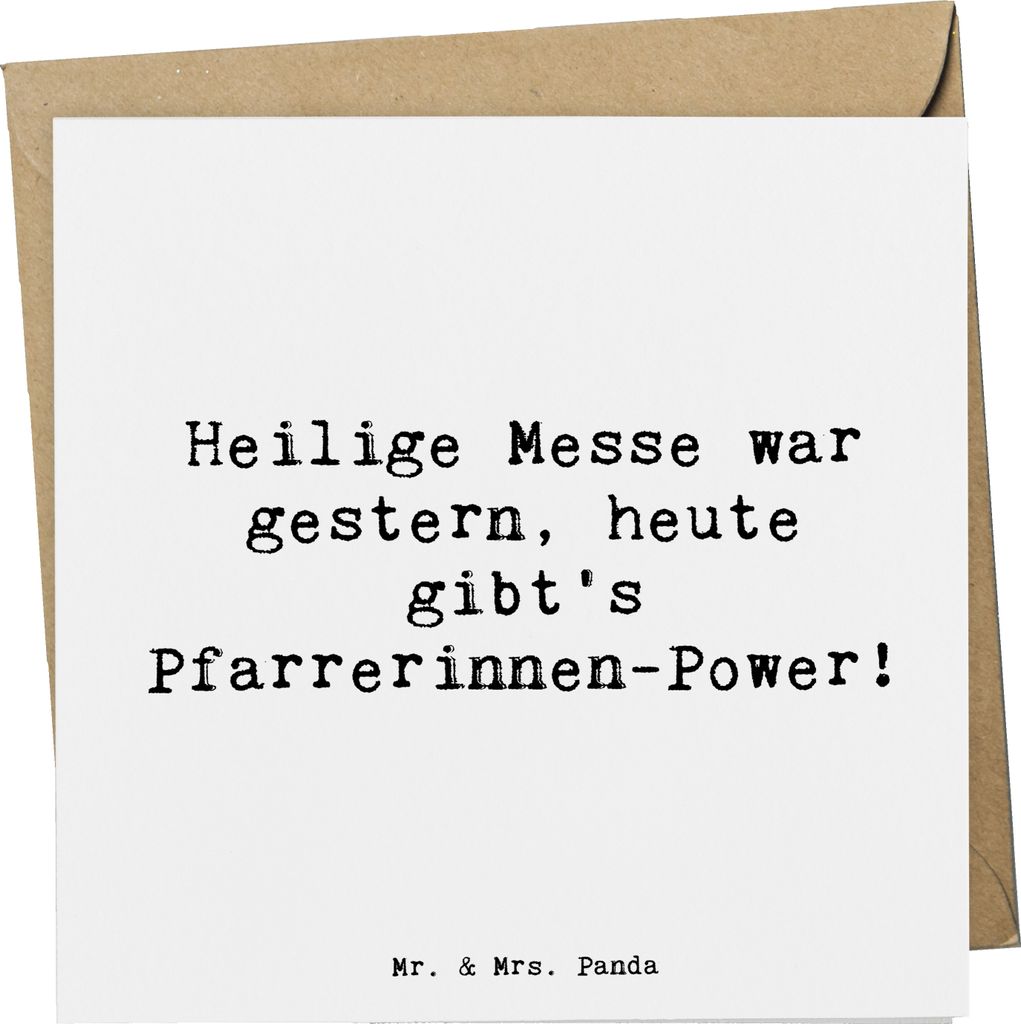 Mr. & Mrs. Panda Glückwunschkarte Spruch Pfarrerinnen Power Produktbild 