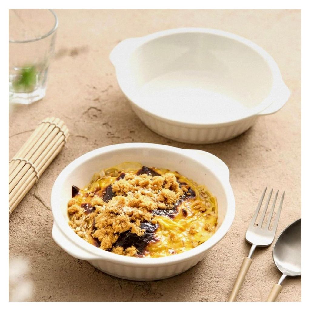 Tarteform Quicheform aus Keramik mit Griffen, Durchmesser 20,3 cm, Obstkuchenform, runde Backform für Pie und Quiche, leicht zu reinigen, griffige...