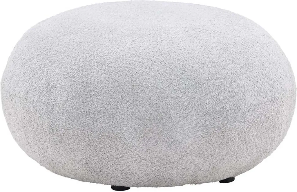 Pouf Gain de Place Bologna Gris et Noir 74x74cm - Siège Appoint Salon