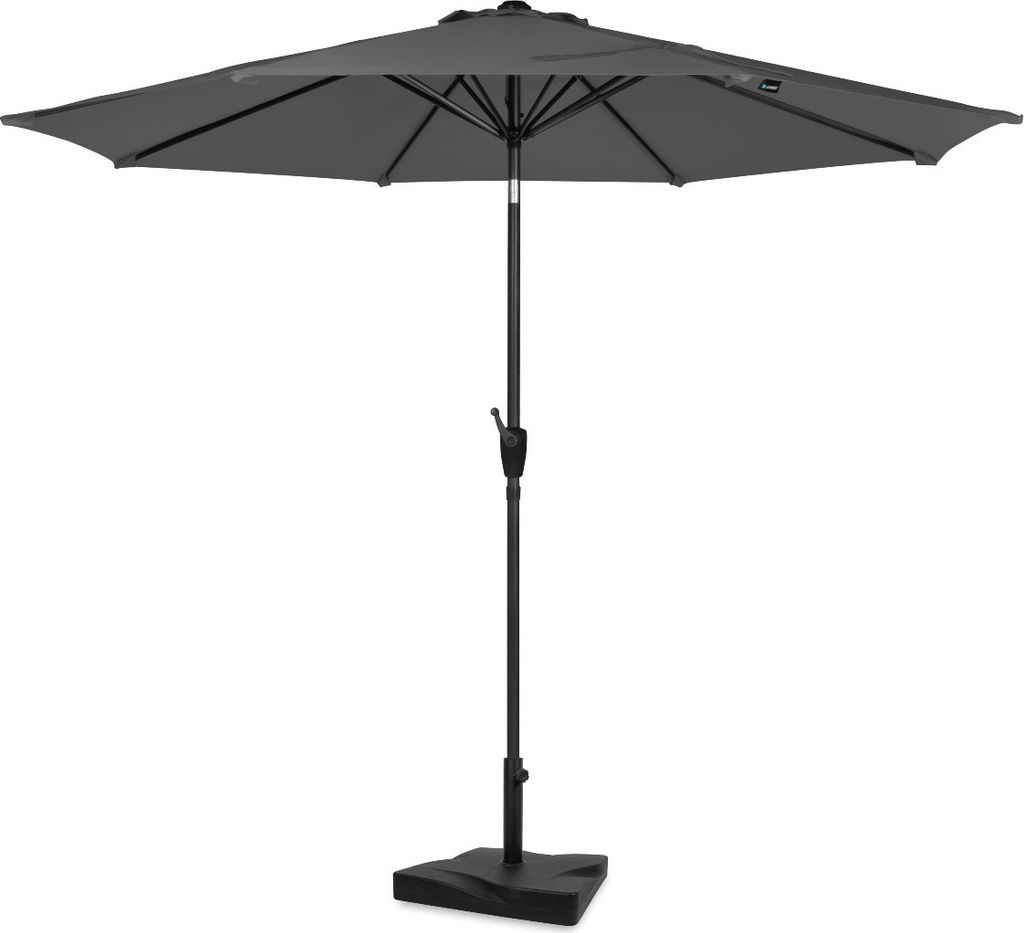 VONROC Premium Sonnenschirm rund mit Ständer - Neigbarer Sonnenschutz mit Schirmständer Terrasse, Balkon & Garten - Sonnenschirm groß 300CM inkl...