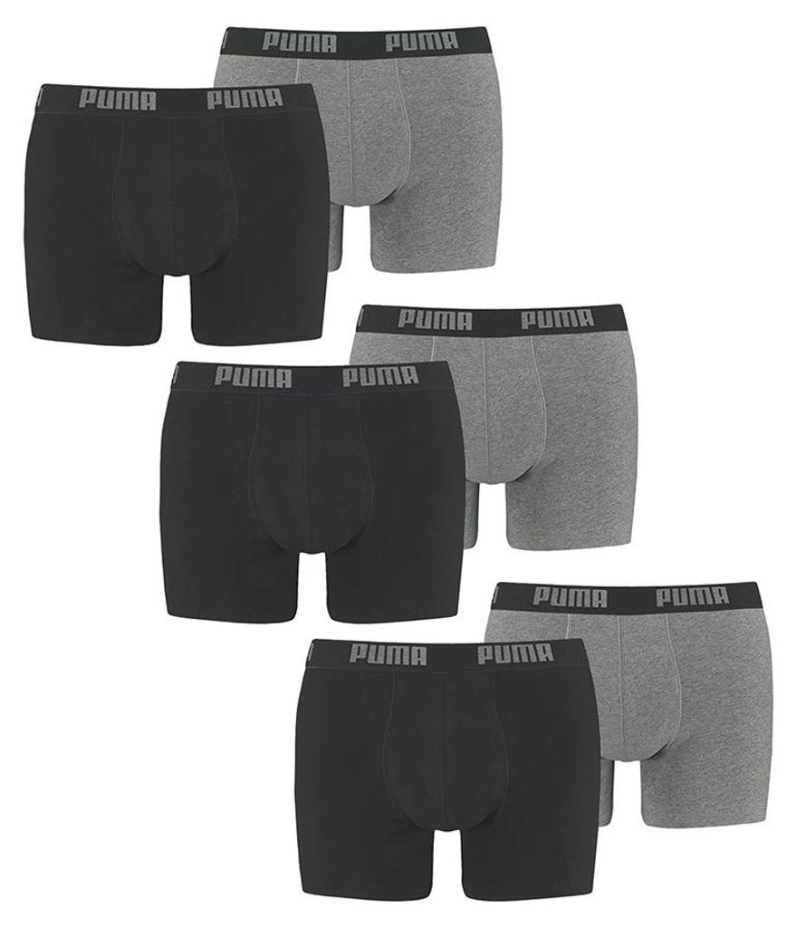 Puma Basic Boxer 2 Pack Dark Grey Melange / Black XL Produktbild 