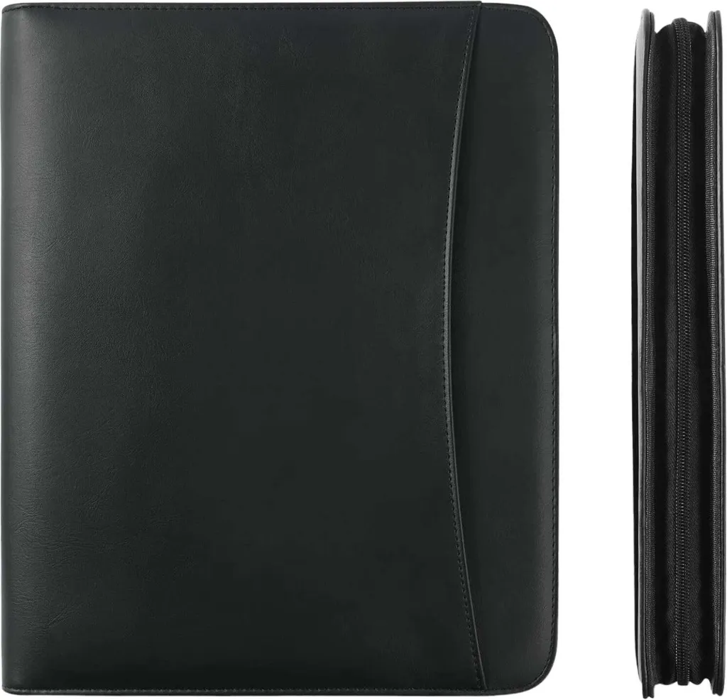 Porte-documents A4 pour rendez-vous d'affaires - Organiseur zippé noir