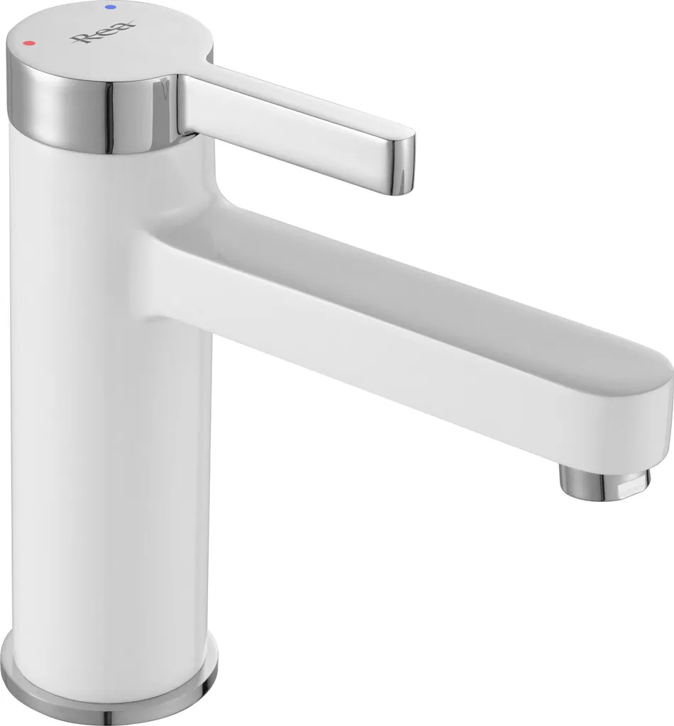 Miscelatore Rea Polo White Chrome Low: L'Eleganza del Bianco e Cromo