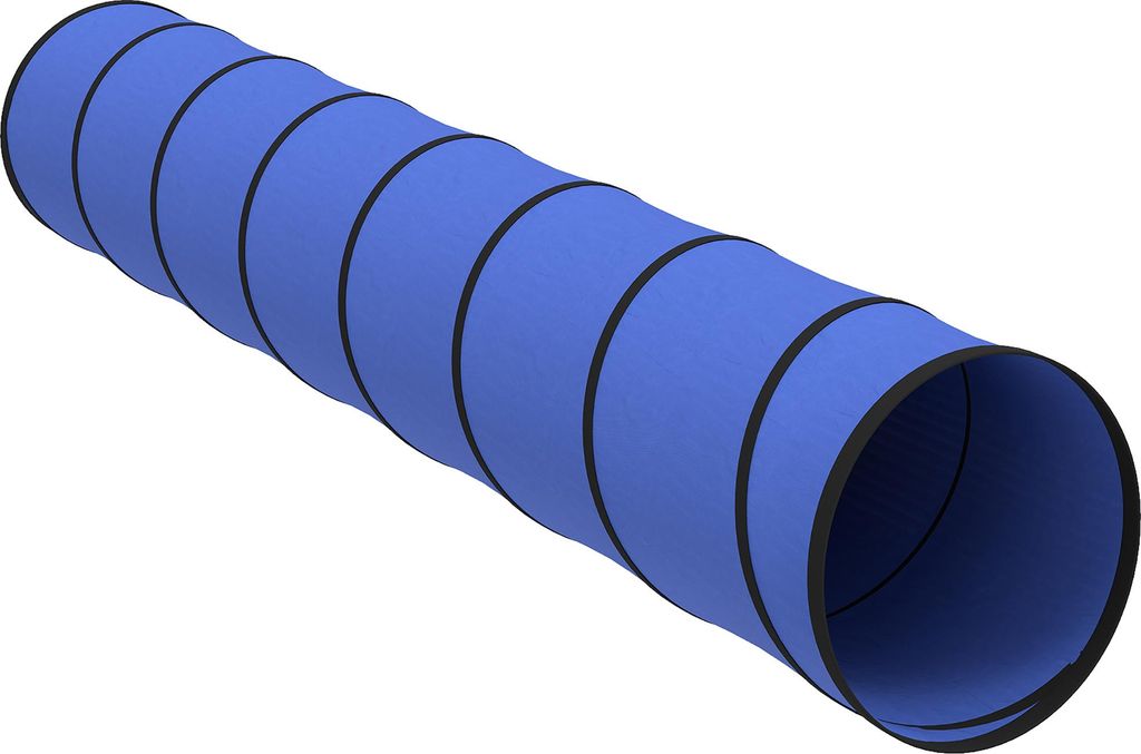 Hunde Agility Tunnel 300 x 50 cm Hundetunnel mit 4 Bodenankern Tragetasche Spieltunnel für kleine mittelgroße Hunde Blau