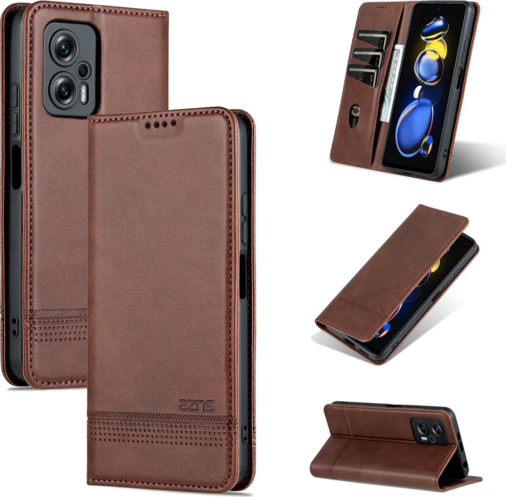 Custodia Portafoglio In Pelle Con Supporto Per Xiaomi Poco X4 GT 5G - Antiurto, Slot Carte, Chiusura Magnetica, Nero - 4