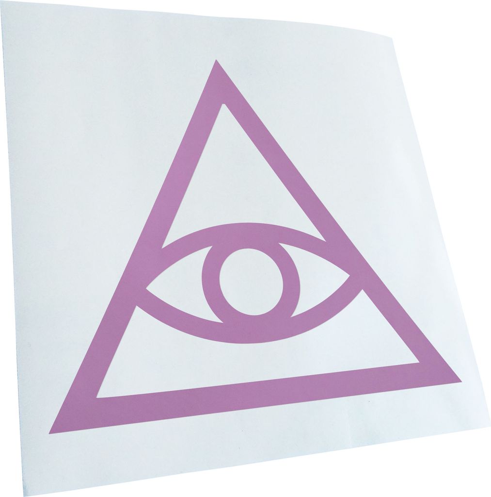 Kiwistar - Autoaufkleber - Auge der Vorsehung I - Flieder - 24x21cm - Aufkleber für Auto, Laptop, Fahrrad, LKW, Motorrad Mehrfarbig JDM Decal Racing