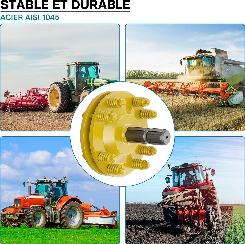 Wiltec Embrayage de Cardan 6 Dents 1 3/8