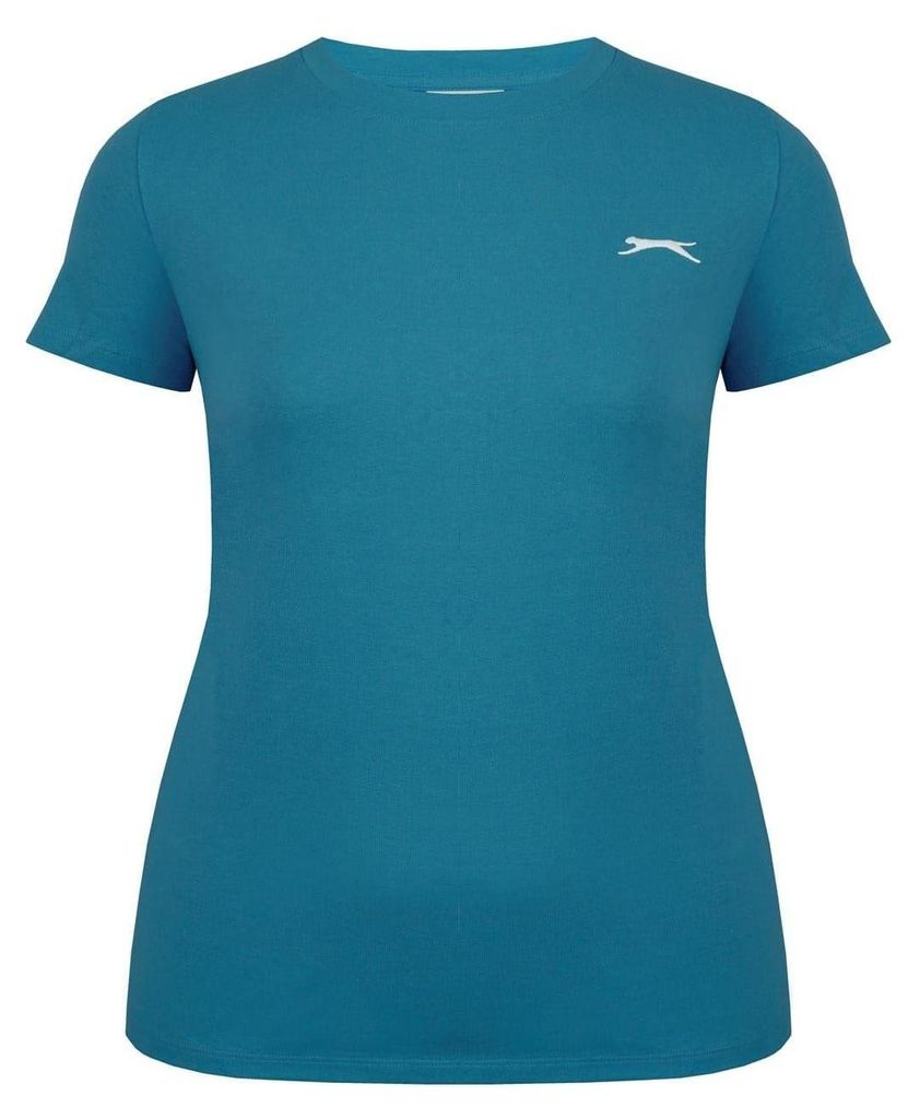 Slazenger - T-Shirt für Damen, Rundhalsausschnitt, Anliegend GT24545 (46 DE) (Petrol)