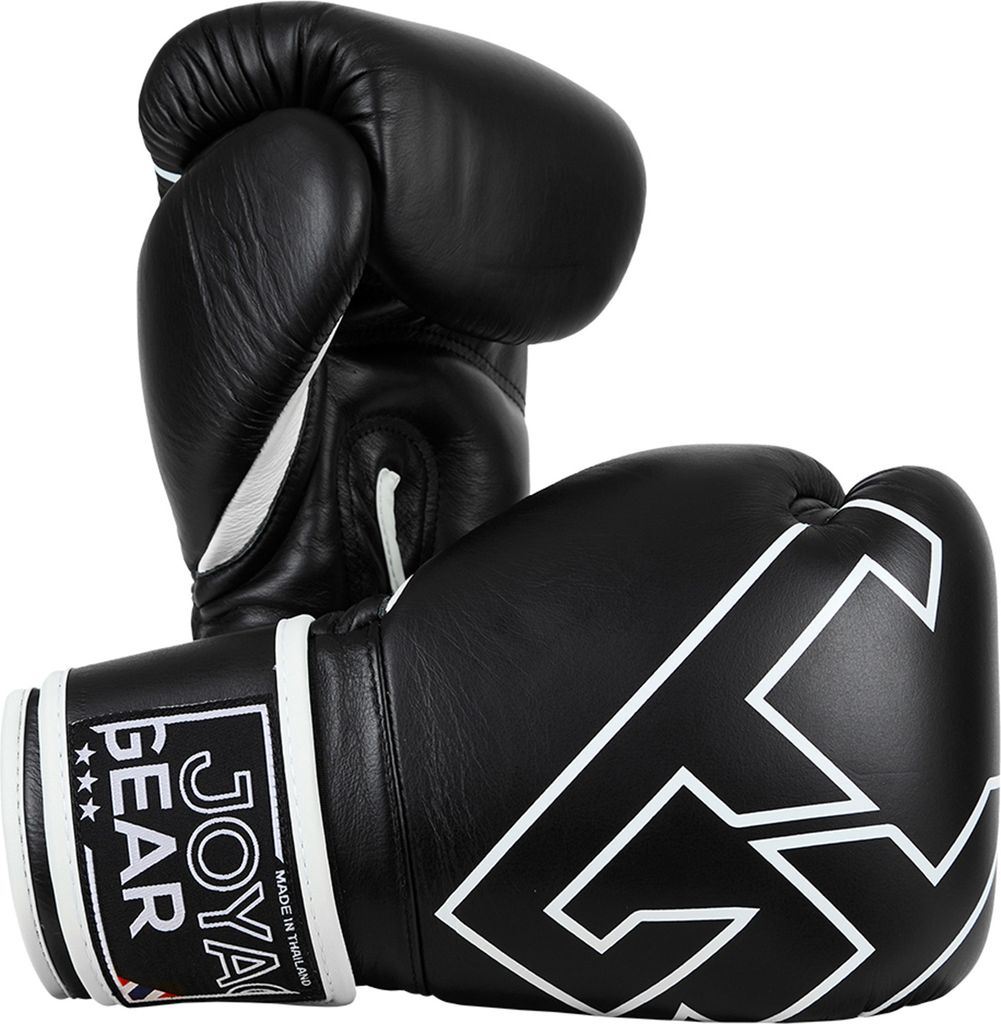 Joya Strike Boxhandschuhe - Leder - Schwarz/Weiß - 16 oz. Produktbild 