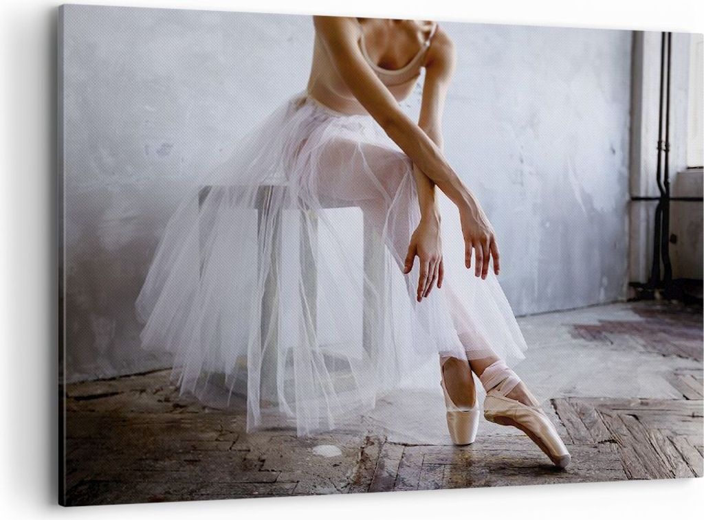 Bild auf Leinwand - Leinwandbild - Einteilig - Ballerina Ballett Studio - 100x70cm - Wand Bild - Wanddeko - Wandbilder - Leinwanddruck - Bilder - W...