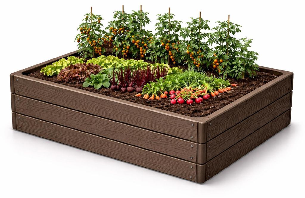 Vysoký záhon BASE WOODY ECO WOOD 75,6 cm, rustikálny Obrázok produktu 