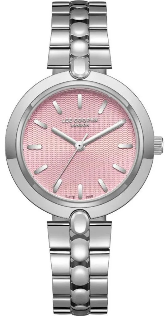 Montre analogique homme avec cadran bleu et bracelet métal LC08057.380