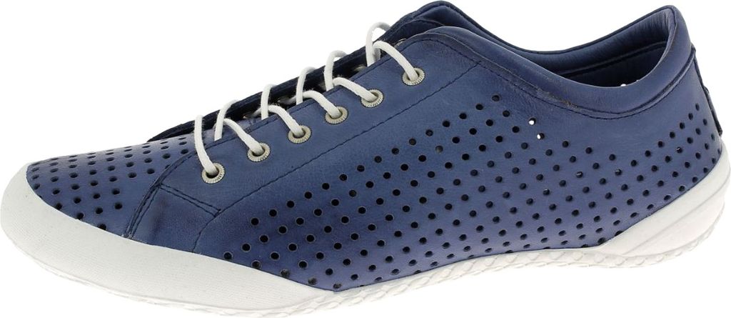 Andrea Conti Damen Schnürschuh Halbschuh Leder perforiert Schnürung 0345767, Größe:39 EU, Farbe:Blau