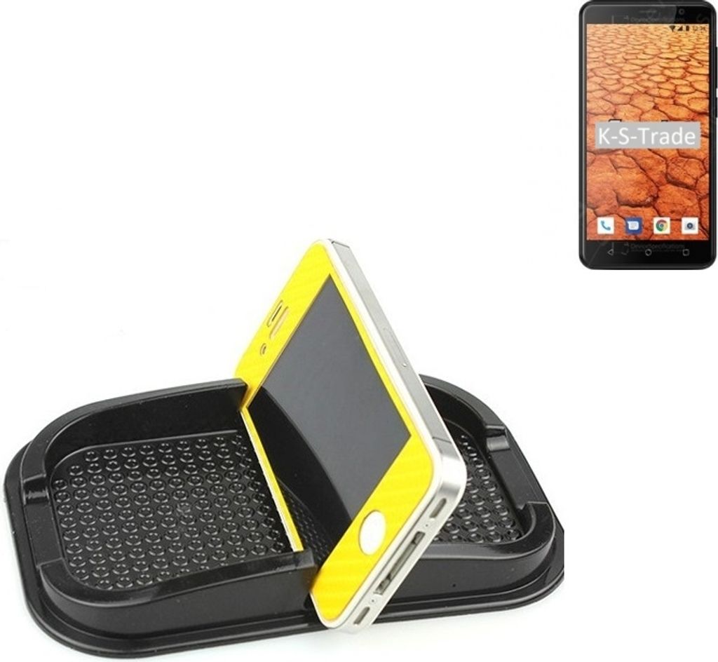 K-S-Trade Auto Anti Rutsch Matte Smartphone-Halter kompatibel mit Energizer Energy E500 Haft Pad Armaturenbrett Handy-Halterung Silikon