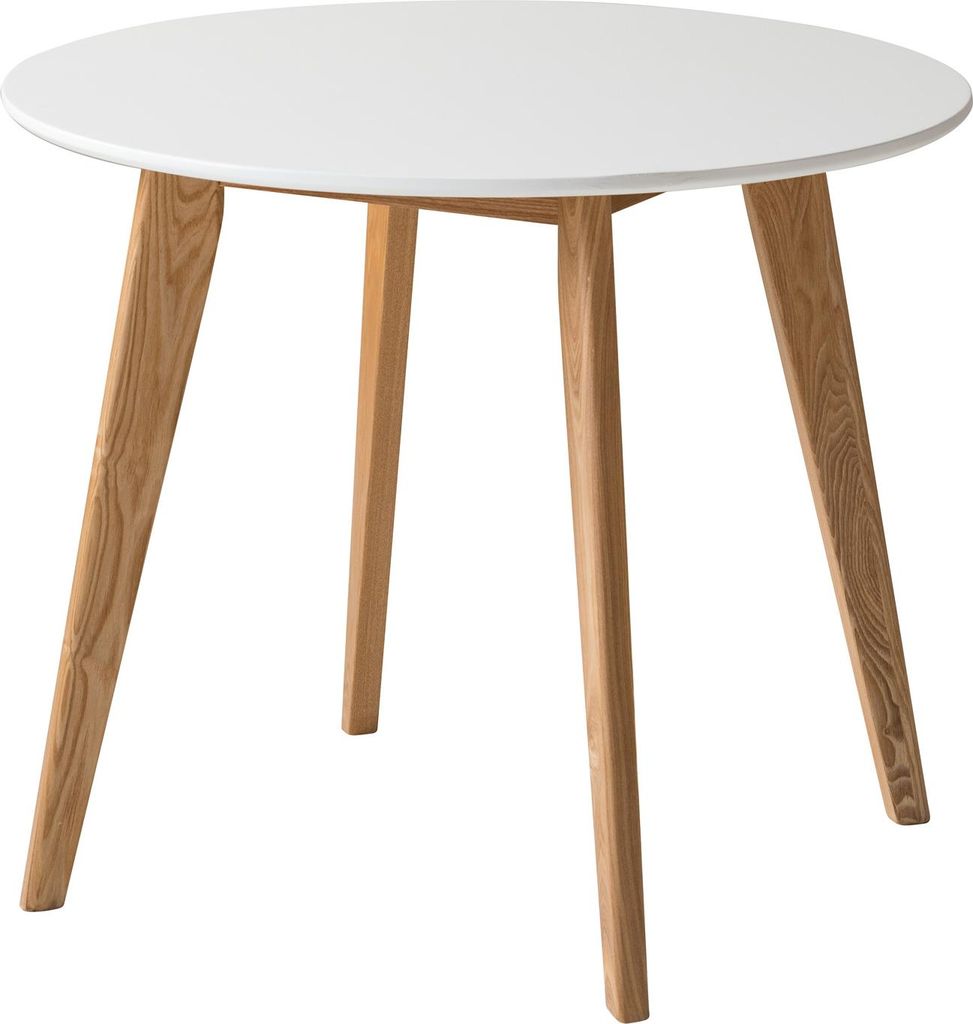 home24 Esstisch - Esche Teilmassiv - Weiß / Esche Produktbild 