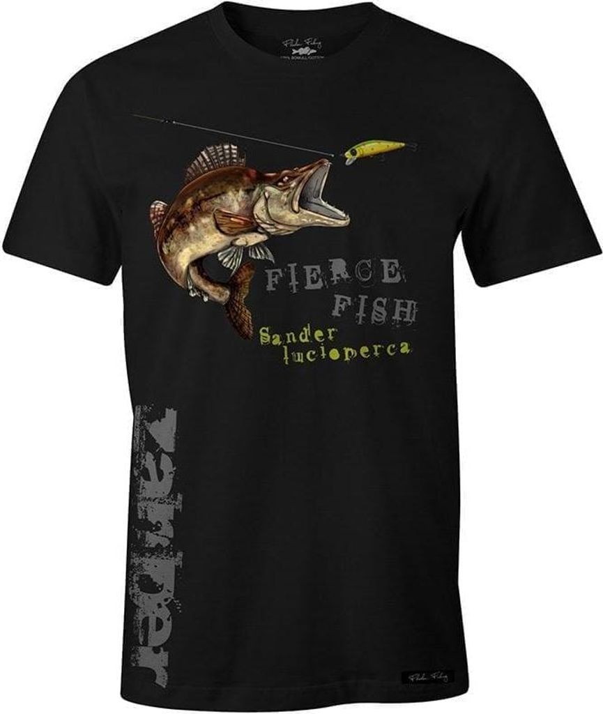 Fladen T-shirt Hungry Zander black L