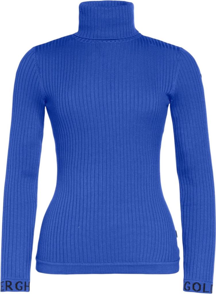 GOLDBERGH Mira eleganter Ripp Pullover mit Signature-Details blau L