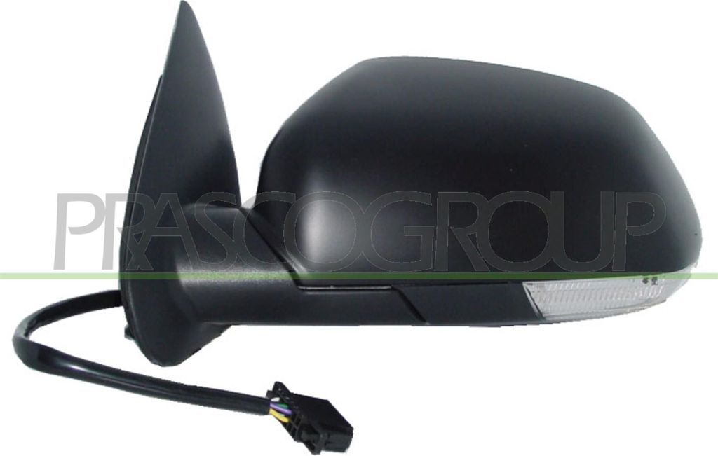 PRASCO SK0247324 Außenspiegel Seitenspiegel Links für SKODA Octavia II Combi (1Z5) Beheizt Asphärisch Grundiert Elektrisch