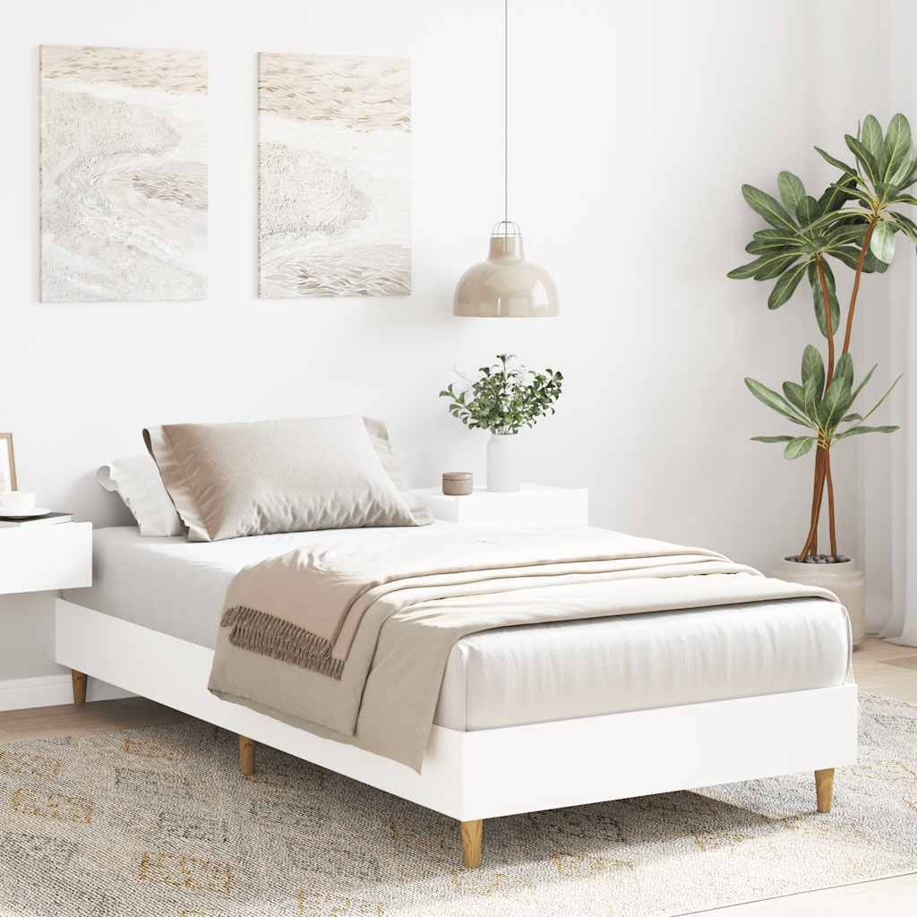 "im Sonderangebot"Bettgestell - CLORIS - Einzelbett - ohne Matratze Weiß 90x200 cm - Einfache Montage - Holzwerkstoff - DEMöbel9168086