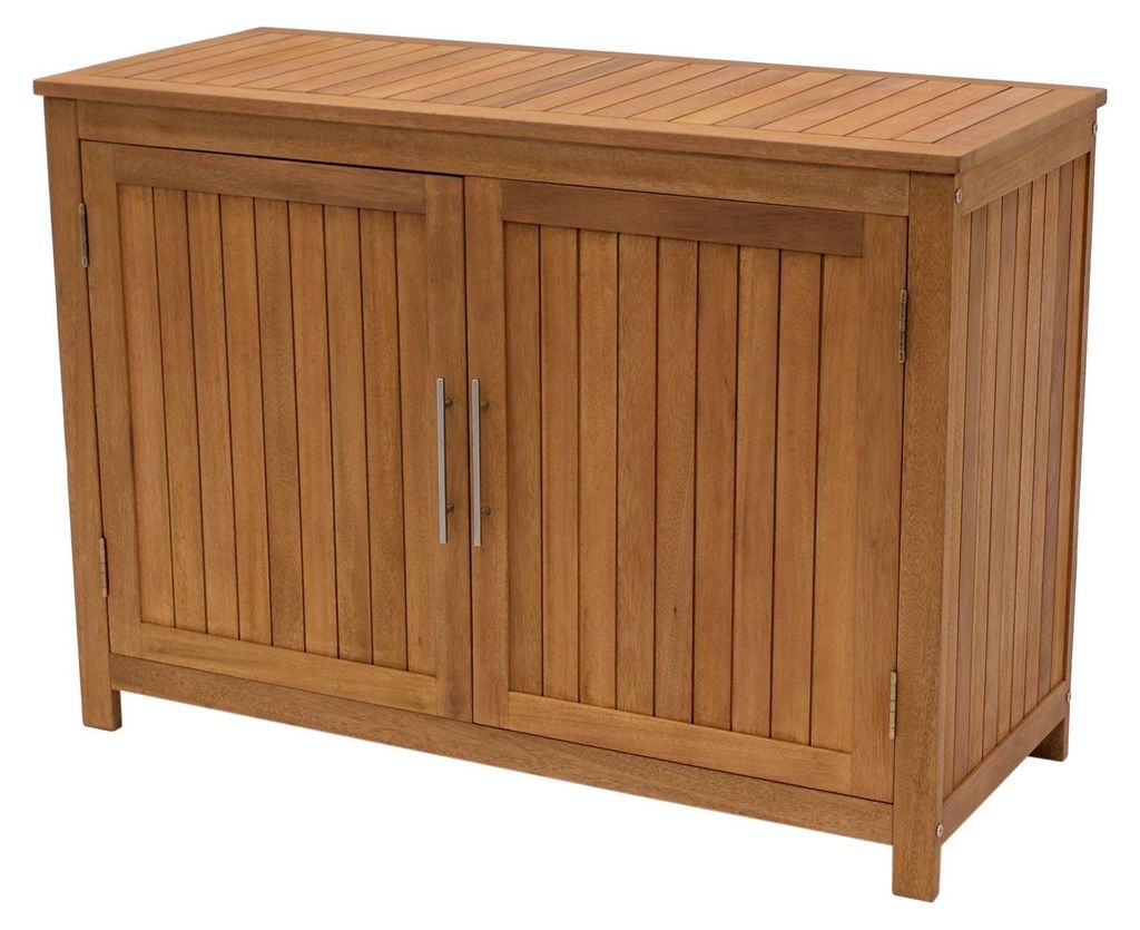 Kommode Konsolenschrank aus Eukalyptusholz, geölt Produktbild 