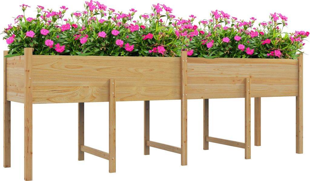 Outsunny Jardinière sur pieds, carré potager de jardin sur Image du produit 