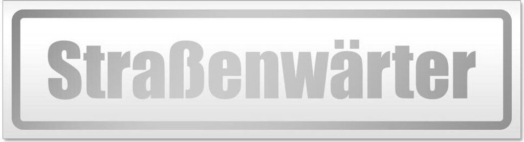 Kiwistar Straßenwärter Magnetschild Schild magnetisch - 60cm Silber - Magnetfolie für Auto PKW Kfz