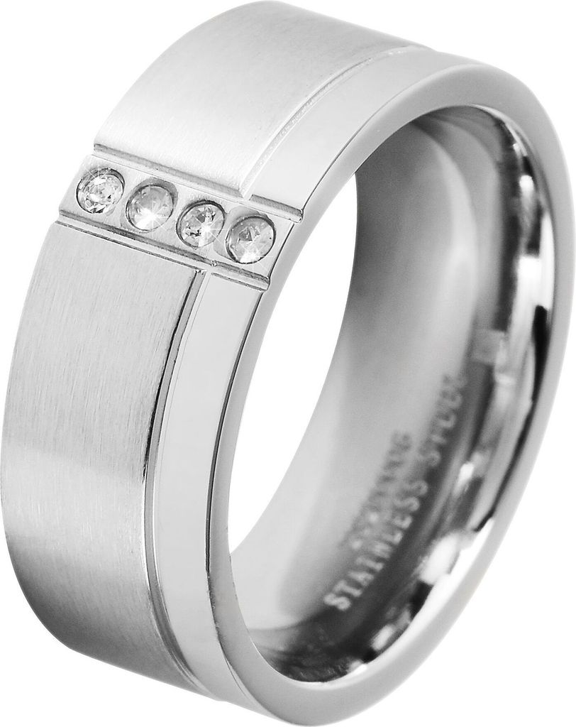 Akzent Partnerringe-Ring aus Edelstahl