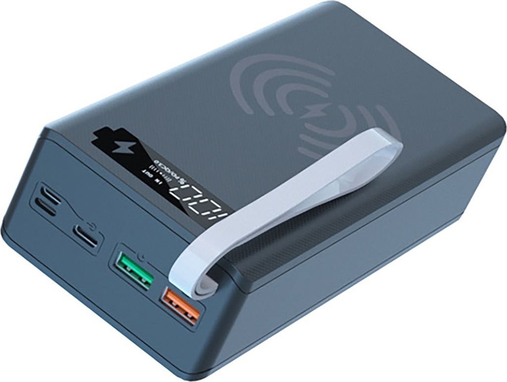 C12 Power Bank Shell Shell Lötlich abtrennbare DIY 12x18650 QC PD Tragbare Ladegerät für Smartphone-Schwarz mit drahtloser Laden schneller Gebühr