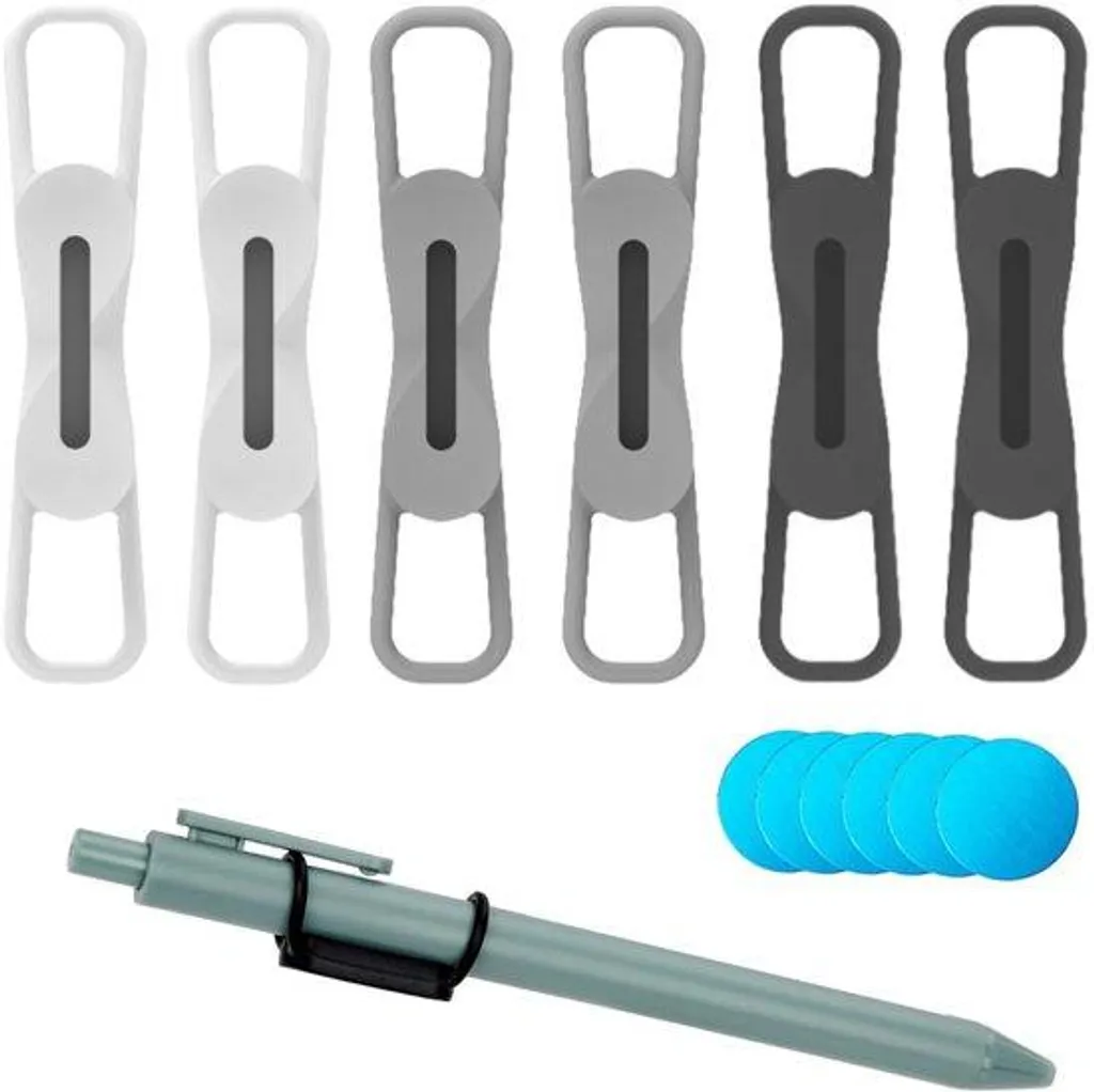 Porte-stylo magnétique silicone flexible multi-usage lot de 6 pièces