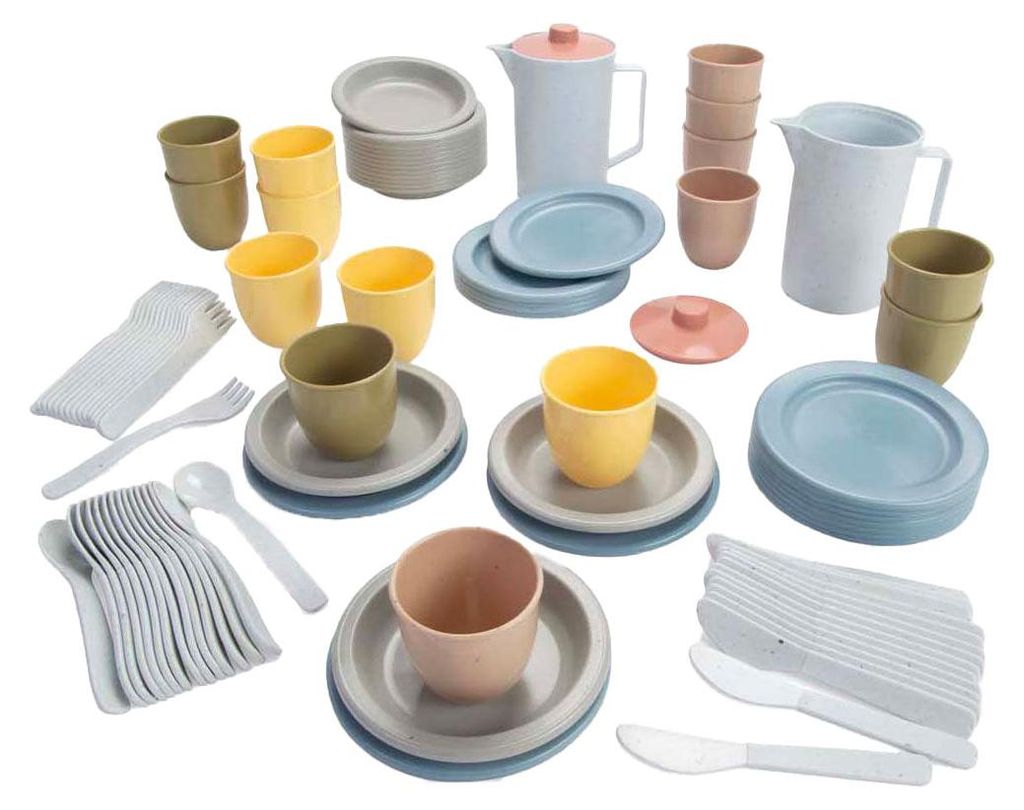 Dantoy BIOplastic Spielzeug Lunchset 94-teilig nachhaltiges Kindergeschirr