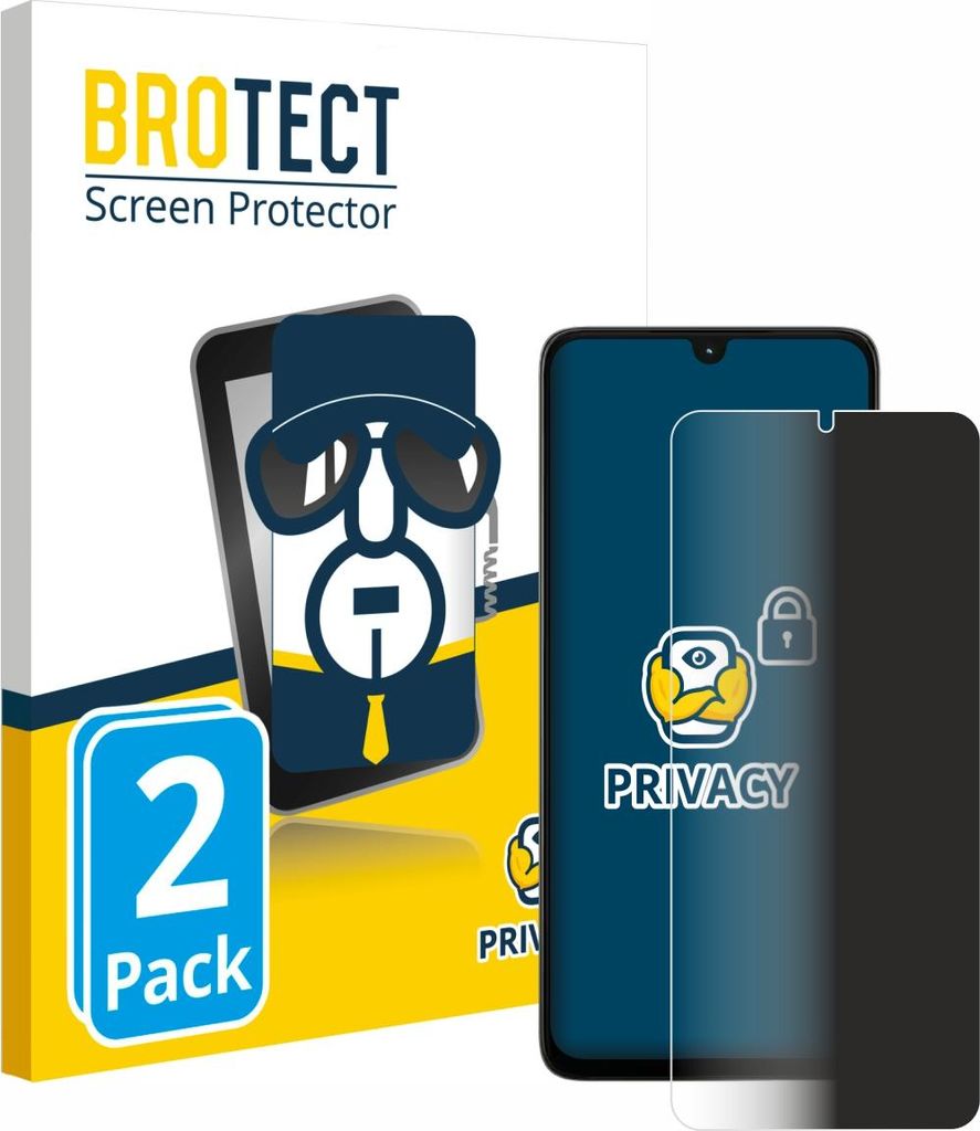 2x BROTECT Sichtschutzfolie für Motorola Moto G06 Power Anti-Spy Privacy Sichtschutz Blickschutz Folie Blaulicht-Schutz