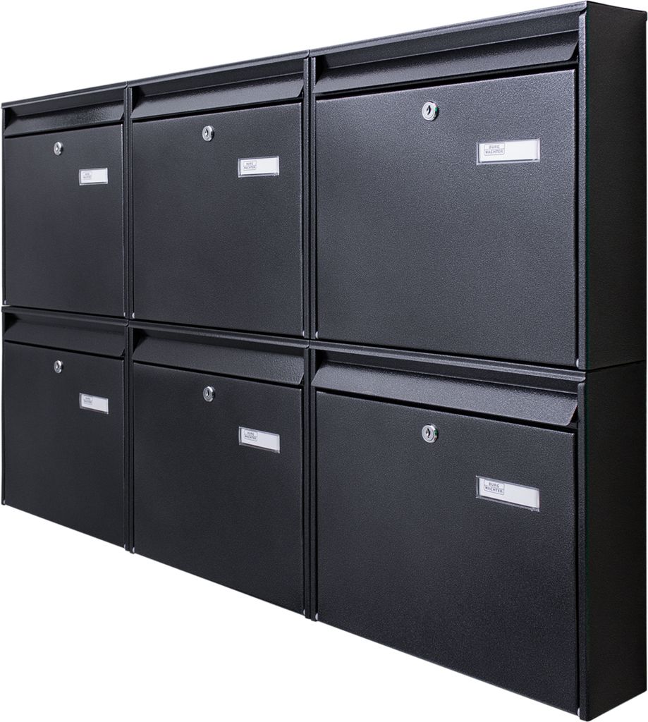Burg-Wächter Briefkastenanlage 6-fach schwarz 108x96x10cm, Produktbild 4
