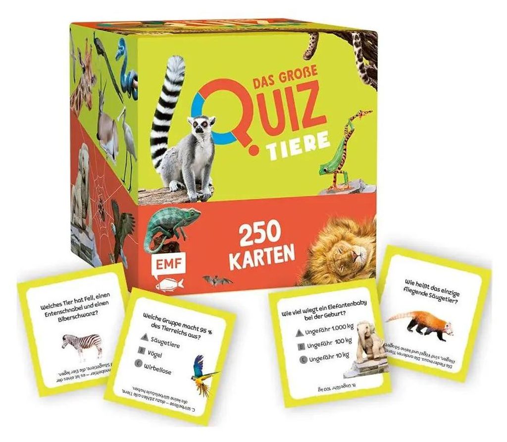 Edition Michael Fischer GmbH Kartenbox: Das große Quiz – Tiere