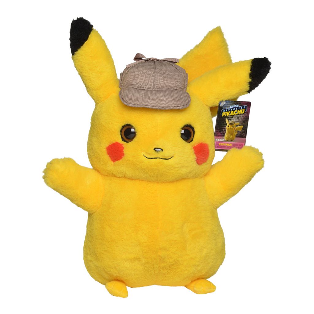 WCT Pokemon Plüsch-Figur Meisterdetektiv PIKACHU 40 cm Spielzeug Kuscheltier NEU 