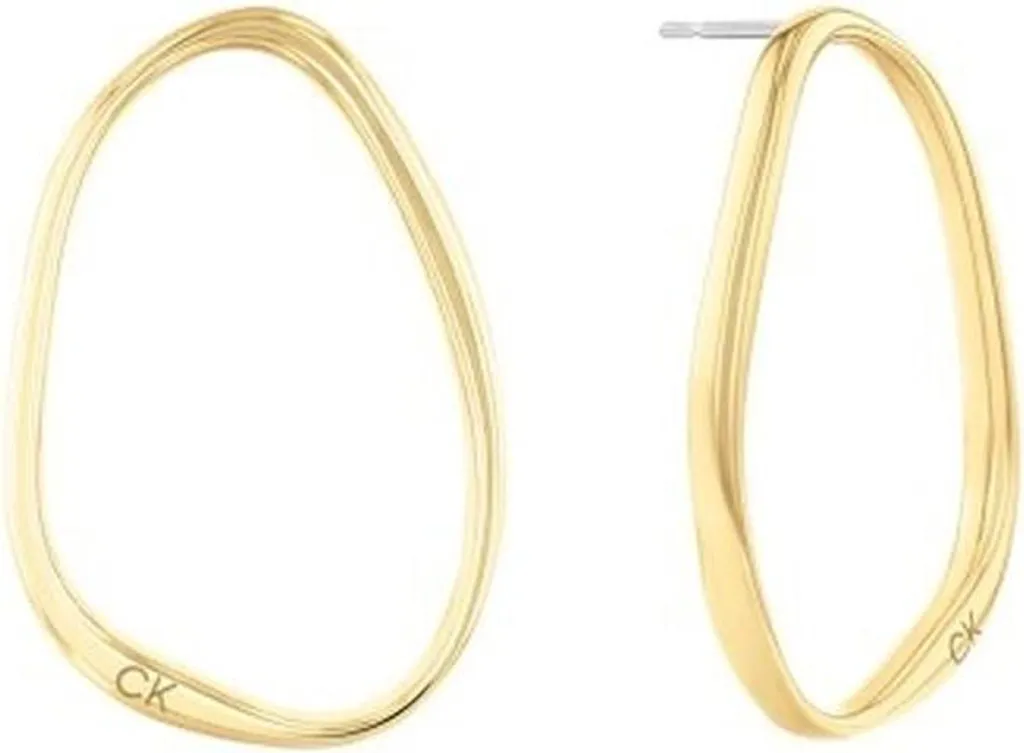Boucles Calvin Klein SCULPTURAL dorées en acier : fini les allergies