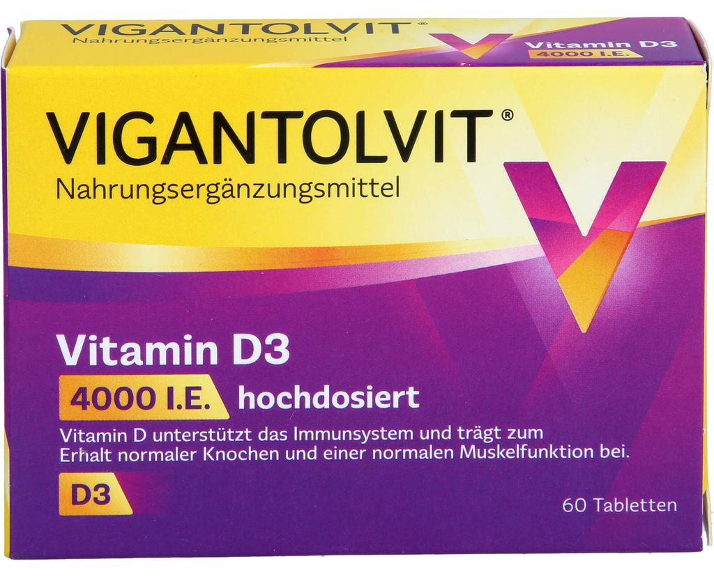 Vigantolvit 4000 I.E. Vitamine D3 en comprimés, 60 Image du produit 