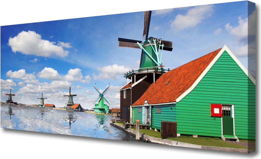 Tulup Leinwand-Bilder 125x50 Wandbild Canvas Kunstdruck Haus Architektur