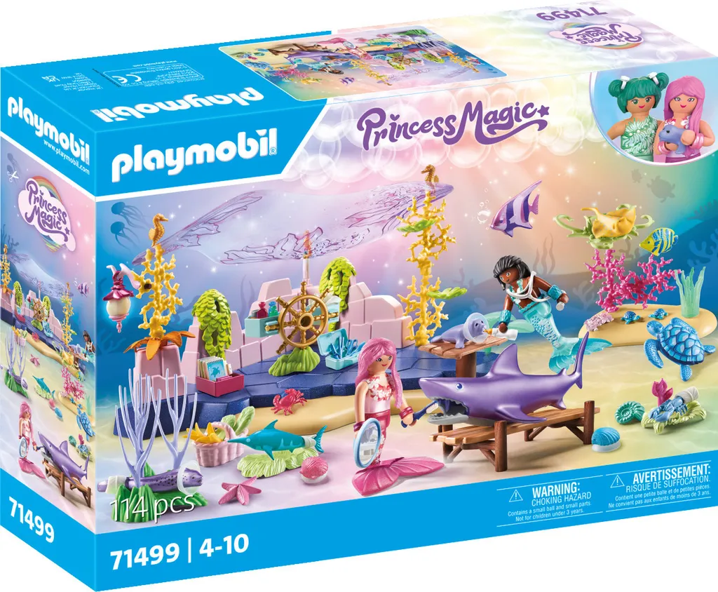 Jouet de Bain et Imagination PLAYMOBIL 71499 Sirène et Animaux