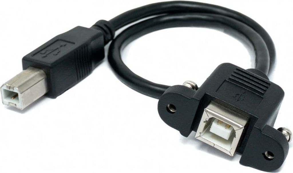 SYSTEM-S USB 2.0 Kabel 30 cm Typ B Stecker zu Buchse mit Produktbild 