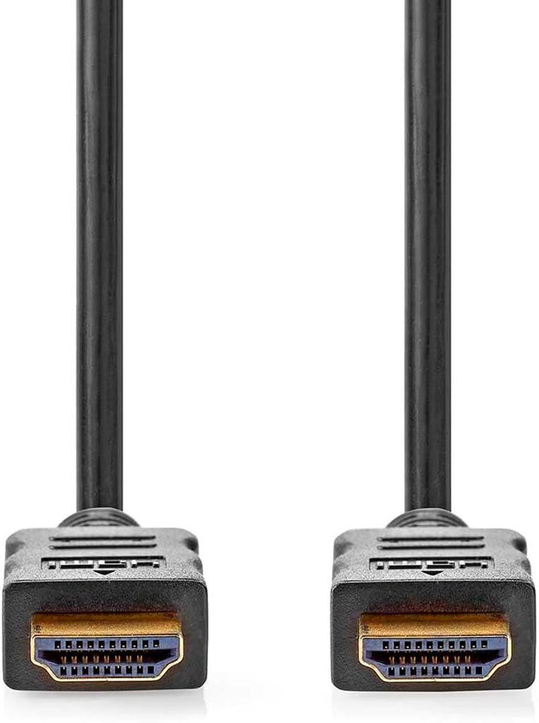 HDMI Kabel 1m 4K 2K FullHD HDR 3D ARC CEC Ethernet Vergoldet Schwarz für TV PC BEAMER LAPTOP XBOX PLAYSTATION