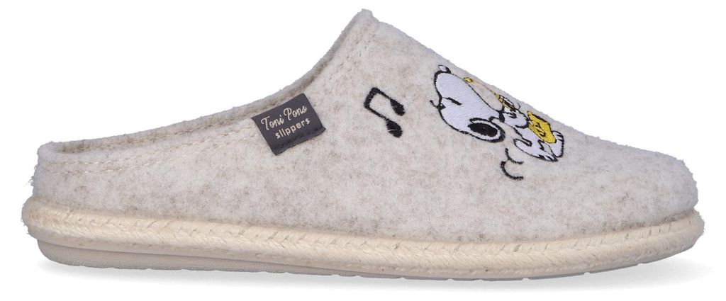 Toni Pons Snoopy Damen Filz-Hausschuhe Milk Größe 38 Produktbild 