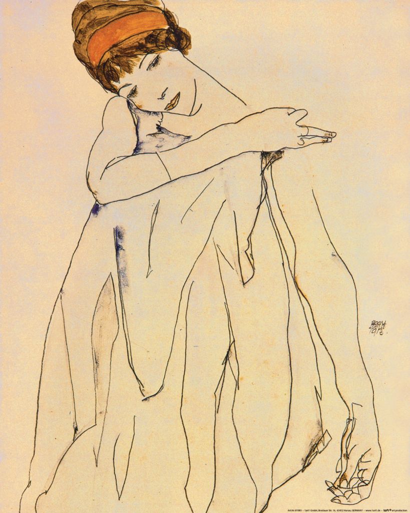 Egon Schiele Kunstdruck Bild - Die Tänzerin, 1913 (50 x 40 cm)
