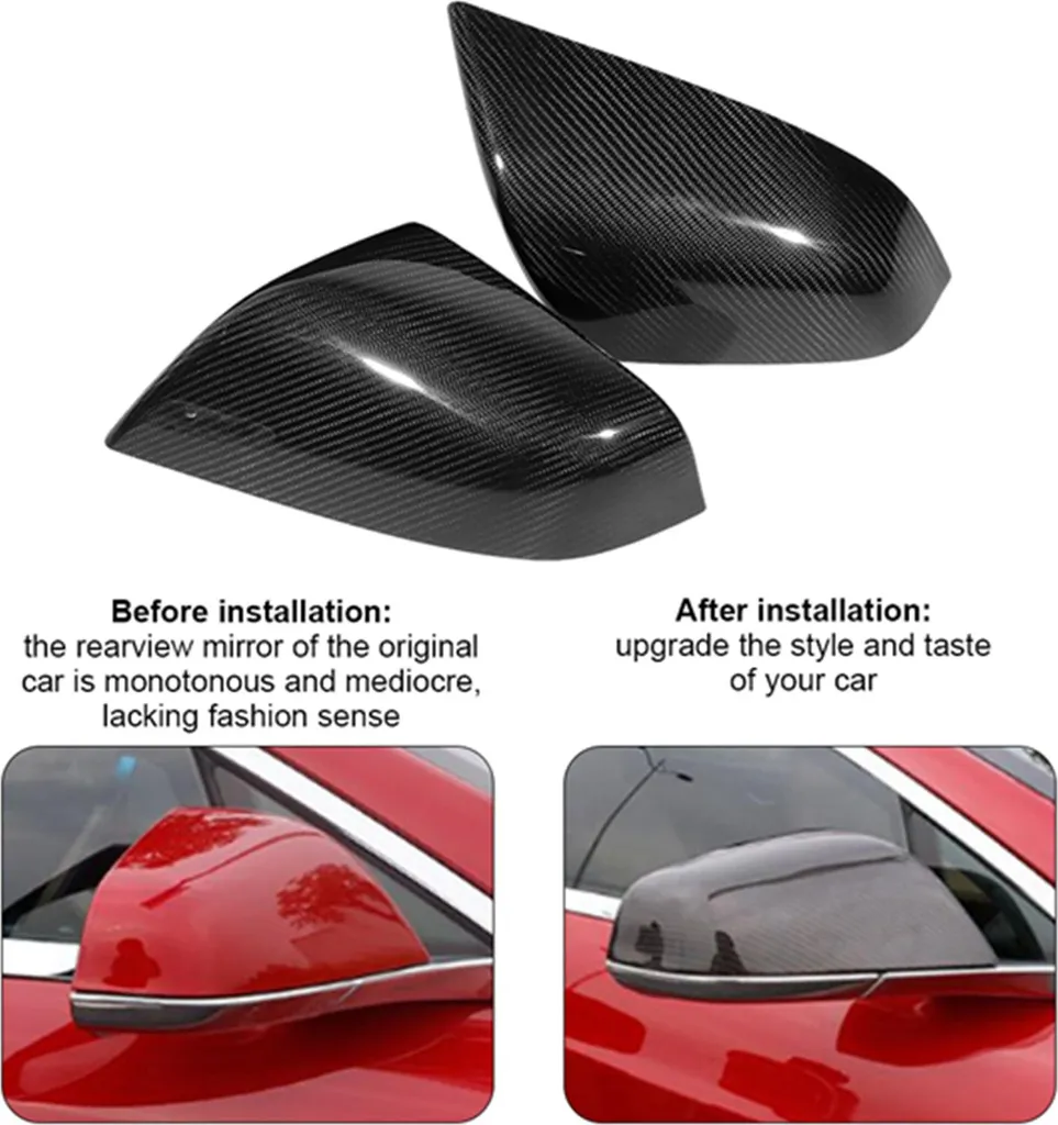 Remplacer coque rétroviseur Tesla Model S rayée par carbone haute qualité - 3