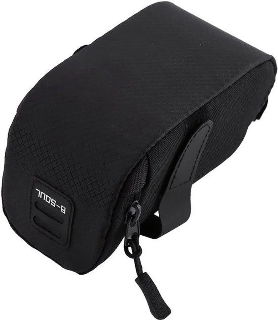 Sacoche de rangement vélo pour balades et randonnée cycliste noire