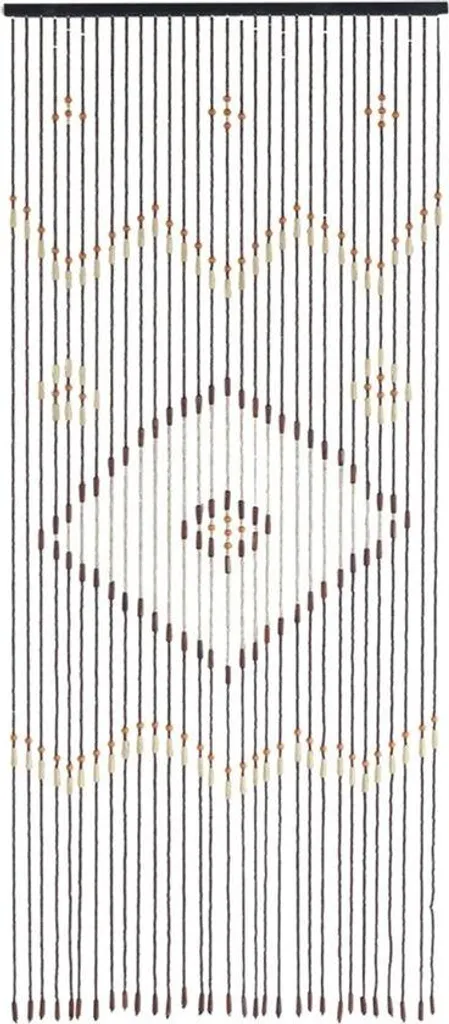 Protéger votre intimité : store bois marron 90x208 cm motif géométrique