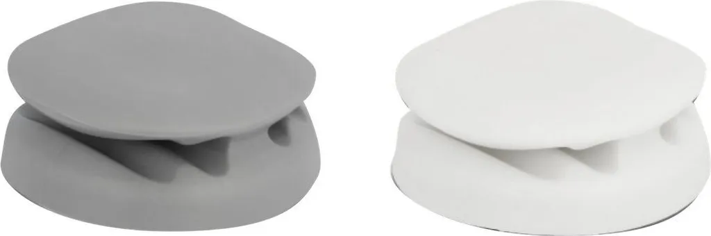 Attache câble adhésive flexible lot de 2 supports noirs multiprises