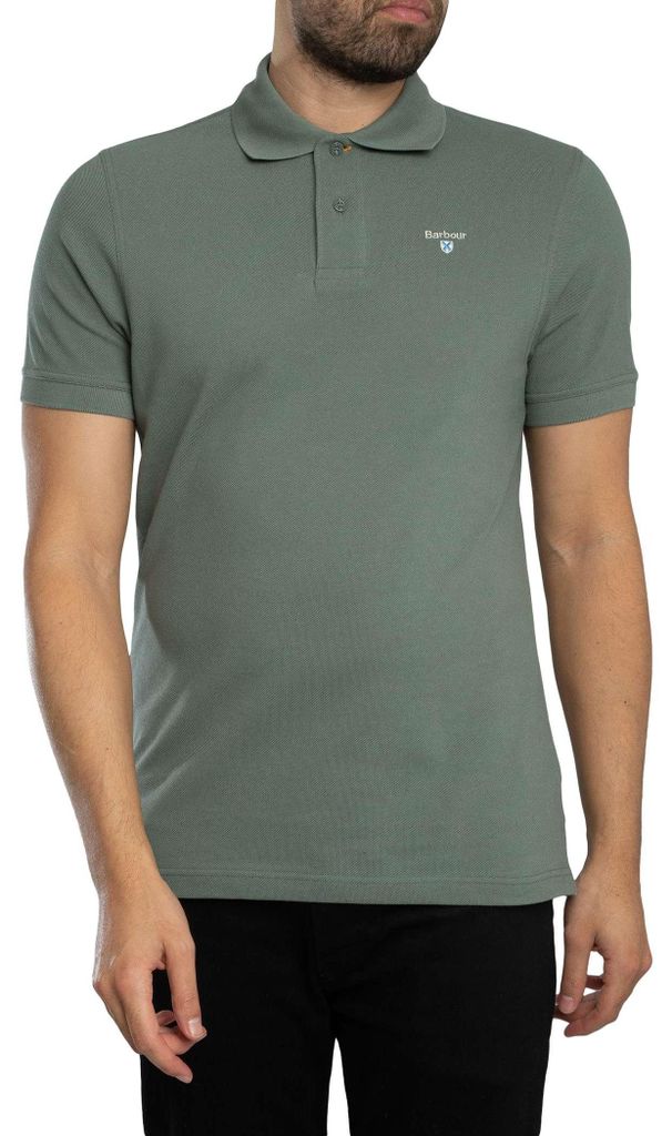 Barbour Tartan Pique Poloshirt, Grün L