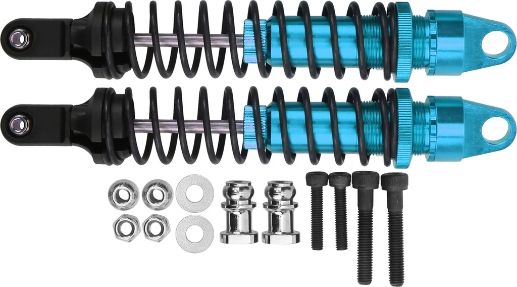 2 Amortisseurs Alu 188mm pour HSP 94050 1/5 Voiture Essence RC Bleu