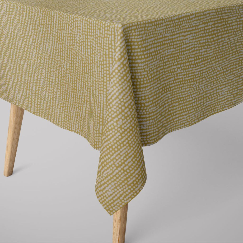 SCHÖNER LEBEN. Tischdecke Rainfall Regentropfen citrus gelb-grün Größe 130x240cm